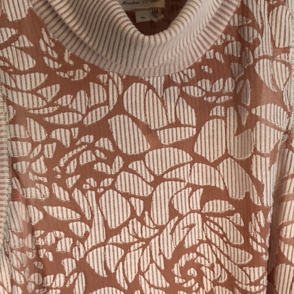 Anthro Meadow Rue Sleeveless Turtleneck Floral Detail Size XL - Picture 8 of 16